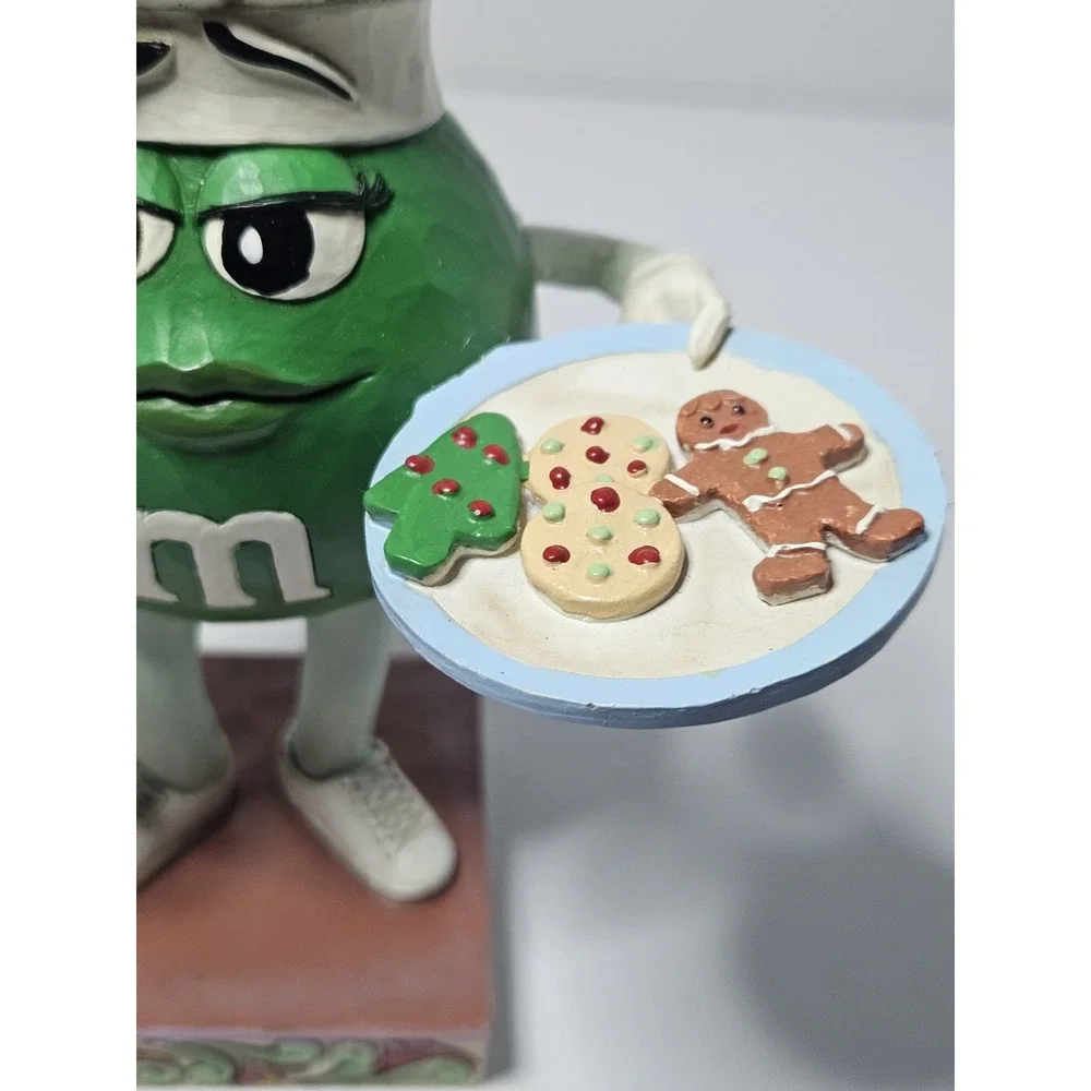 Jim Shore M&M'S Baked By Green Character with Cookies Christmas Figurine 6015680